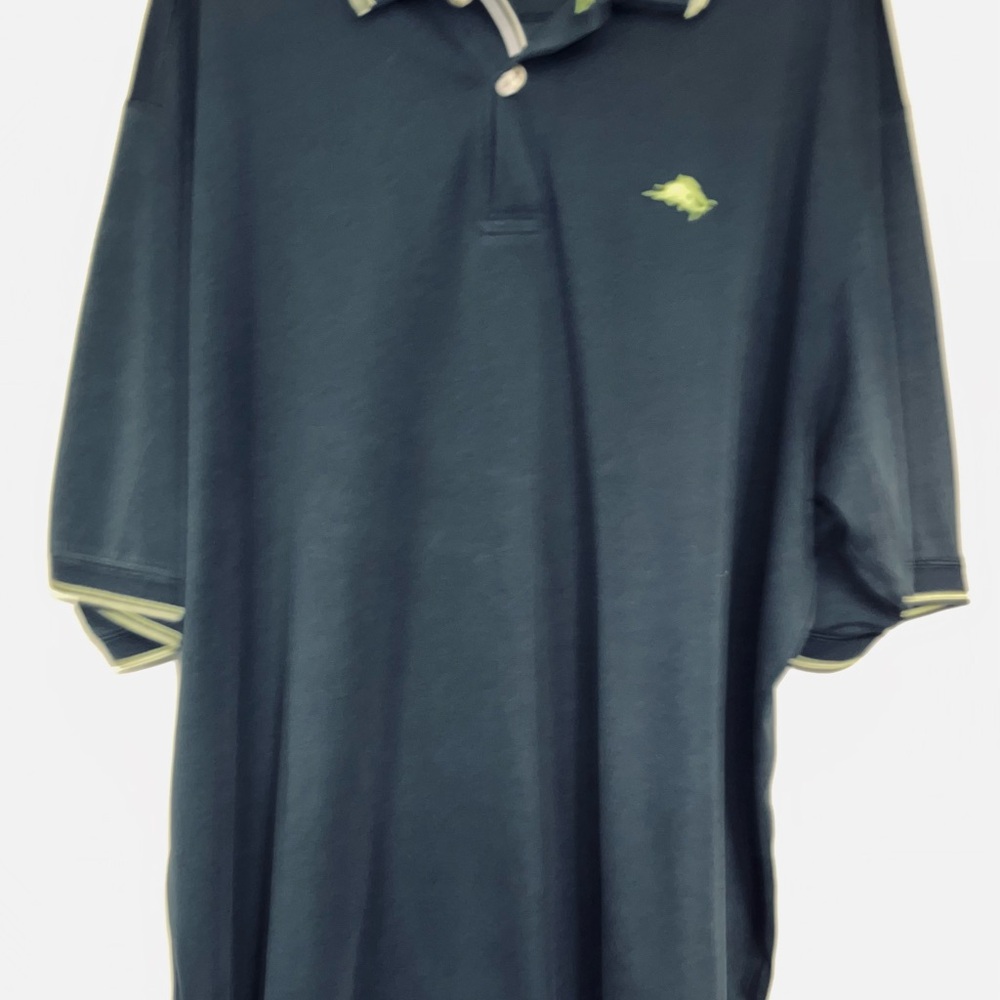 Tommy Bahama Blue Polo Shirt with Athletic Style